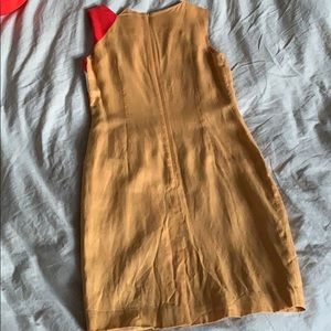 retro mad men linen wiggle dress